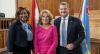 Minister Arrindell Attends Reception in Honor of Incoming Minister Plenipotentiary of Aruba