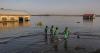 The biggest permanent desert lake threatens with rising waters and hungry crocs