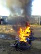 SEMPHETENYANE RESIDENTS BLOCK ROAD WITH BURNING TYRES  