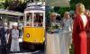 All aboard! Sophie and Edward travel in style through Lisbon on historic tram and welcome guests at lavish garden party for three-day Portugal visit