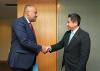 Meeting between Parliamentary Vice-Minister ONISHI and His Excellency (H.E.) Mr. Cosgrow, Principal Minister and Minister for Agriculture, Fisheries and Blue Economy of Seychelles