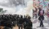 Terrified British backpackers are caught in Bolivian 'warzone' protests with demonstrators throwing DYNAMITE around them