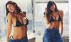 Kylie Jenner flashes her abs in a bikini top as she launches a clothing collection inspired by 'raw intimacy'