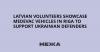 Latvian volunteers showcase medevac vehicles in Riga to support Ukrainian defenders