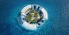 baobab-inspired floating waterfall power plant generates renewable energy off madagascar