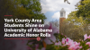 York County Area Students Shine on University of Alabama Academic Honor Rolls