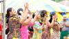 CCCAS Aua Youth alongside Miss American Samoa, Tofoipupu Unutoa, as she prepares to pass on her crown photo & caption