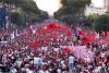 Albanian protests against resort swell