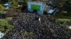 Aerial view showing Argentina fans watching on a giant screen the 2026 FIFA World Cup football match between Argentina and Austria in Buenos Aires on June 22, 2026.