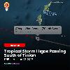 Tropical Storm Higos Passing South of Tinian