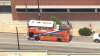 The Netherlands' iconic Orange Bus makes its way through Kansas City