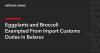 Eggplants and Broccoli Exempted From Import Customs Duties in Belarus
