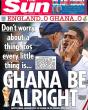 British press pun on Ghana following goalless draw with England
