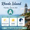 Rhode Island Weather for June 25, 2026
