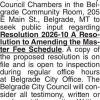 **RESCHEDULED** CITY OF BELGRADE