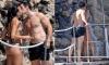 Bikini-clad Dua Lipa and shirtless Callum Turner send temperatures soaring as they share a passionate smooch in an outdoor shower on endless Italian honeymoon