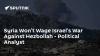 Syria Won't Wage Israel's War Against Hezbollah - Political Analyst