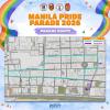 Roads closed for the Manila Pride Parade 2026