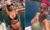 Rita Ora shows off her figure as she poses in skimpy bikinis during sun-soaked trip to Greece