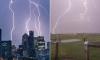 Hundreds of Heathrow and Gatwick flights are delayed by up to 11 hours as thunderstorms sweep Britain and lightning strikes set houses on fire