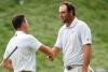 Scottie Scheffler reacts after losing the lead to Viktor Hovland at the Travelers Championship