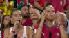 Glam Portugal Wag and her identical twin sister go viral after they are spotted on camera in stands at World Cup