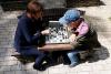 Rachel Reeves plays chess with locals on visit to Ukraine