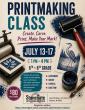 StoneGate Arts & Education Center announces Summer Printmaking Camp for middle school students