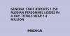 General Staff reports 1 250 Russian personnel losses in a day, totals near 1.4 million