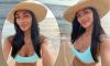 Nicole Scherzinger shows off her toned figure in a turquoise bikini as she hits the beach in Hawaii on her 48th birthday
