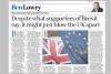 Ben Lowry: ​Brexit has merits but has been very bad for Northern Ireland’s place in UK