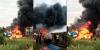 Panic as Train Heading to Mombasa Catches Fire
