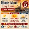 Rhode Island Weather for July 2, 2026