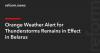 Orange Weather Alert for Thunderstorms Remains in Effect in Belarus