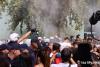 Police in Tirana used tear gas and water cannons to disperse protesters 