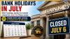 Bank holiday news: After Sunday, July 5, banks to remain closed on July 6 in these areas, Know why and check if your city is on list