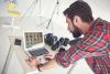 How do professional images influence customer trust in a business?