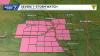 Severe storms moving through Nebraska, Iowa