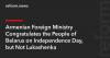 Armenian Foreign Ministry Congratulates the People of Belarus on Independence Day, but Not Lukashenka