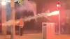 Shocking moment idiot launches firework directly into packed pub during annual celebrations in Australia