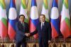 Lao National Assembly President Holds Talks with Myanmar President