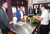 President U Min Aung Hlaing, Spouse  Daw Kyu Kyu Hla visit Phonthong Handicrafts Cooperation and Cama Crafts, Patuxai (Victory Gate) in Vientiane