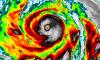Category 5 Super Typhoon Bavi moving over Northern Marianas