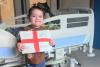 Boston girl undergoing hospital treatment stays up late to watch England