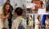 Princess of Wales blows kisses and accepts flowers during moving visit to children's hospital…as 10-year-old patient sweetly asks 'are you the queen?'