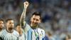 Lionel Messi accepts a Vatican-blessed rosary from one of his fans during a powerful encounter