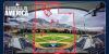 The baseball field in Utah where majestic snow-capped mountains rise beyond the wall