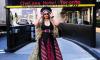 Lize Ehlers flies Namibia flag at Toronto Pride