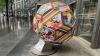 Artists having a ball: Giant soccer ball sculptures celebrate art and sports