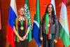 Parktown High School for Girls learners fly the South African flag high in Russia